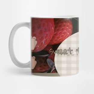 Sweet pie tart cute strawberry shortcake dessert aesthetic Mug